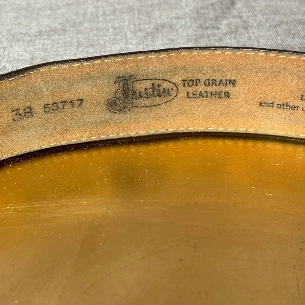 2/$30 Justin Top Grain Leather Men’s Belt Size 38